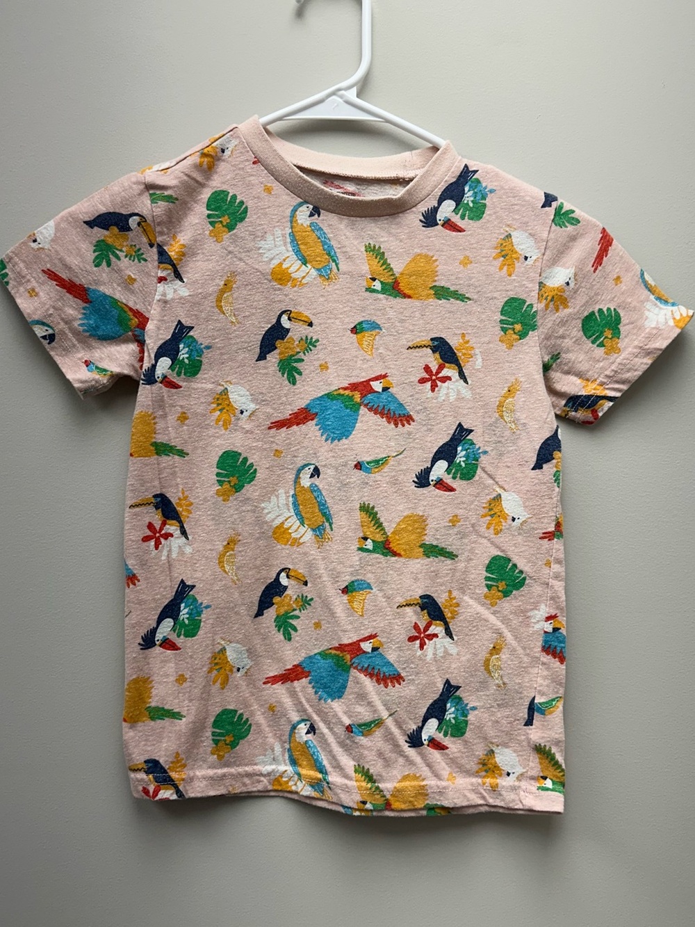 Tucker + Tate Pink Tropical Parrot Print Short Sleeve Tee